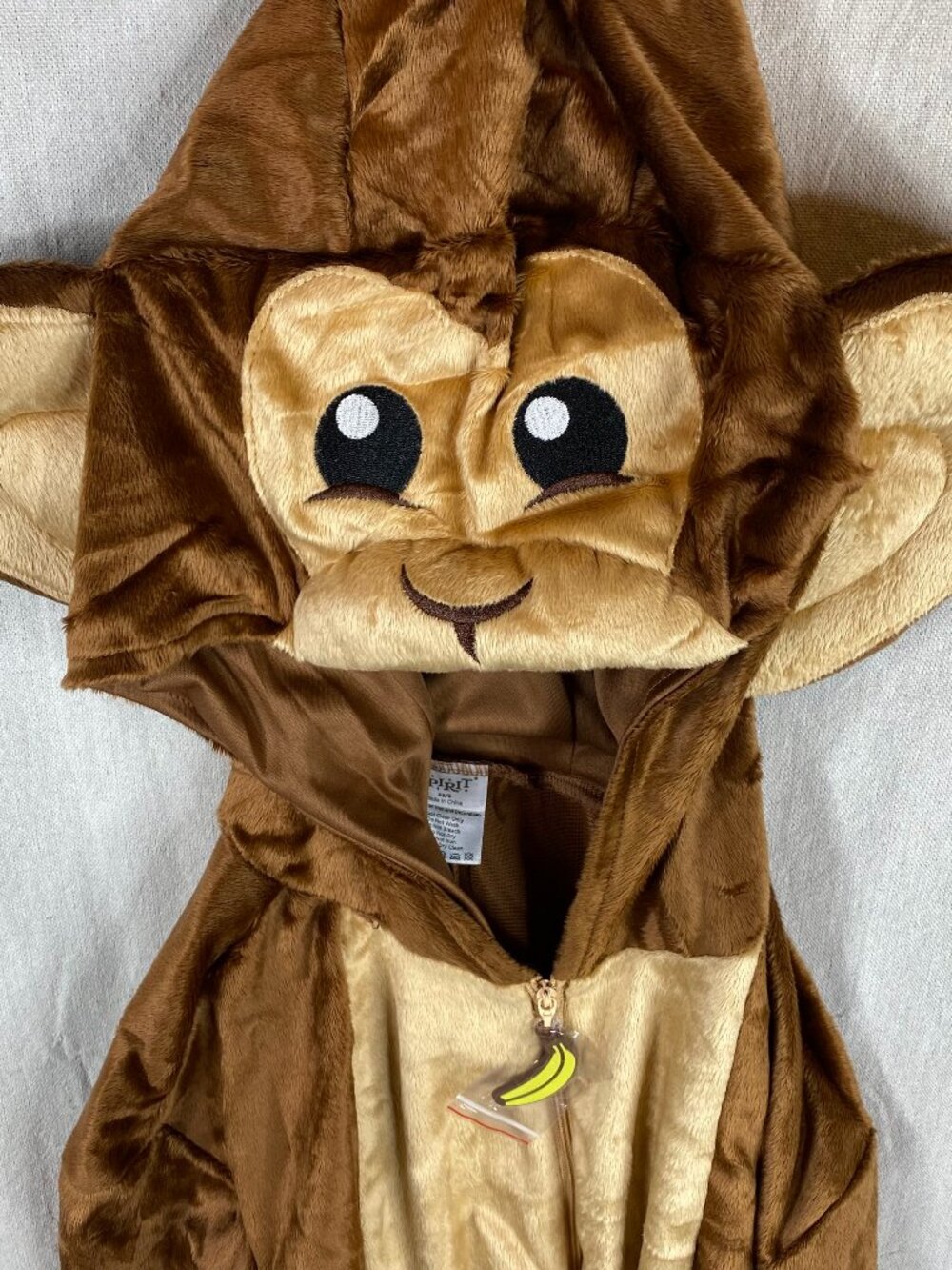 Spirit Halloween Adult Monkey Jumpsuit Costume Adult Size XS / S 07786387 - NWOT